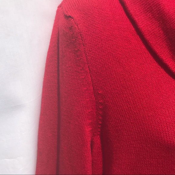 Lauren Ralph Lauren Red Cowl Neck Sweater - Picture 4 of 12